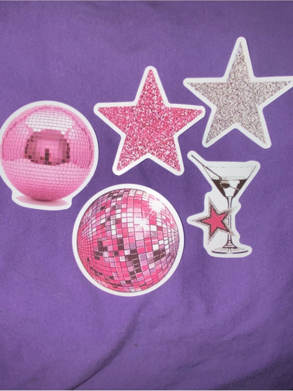 Pink Star Glitter Sticker Pack - Hello Kitty/“A” Keychains - Picture 4 of 4